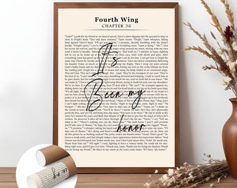 Its Been My Honor Poster Print: Fourth Wing Bookish Wall Art