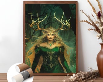 Celaena Sardothien Poster: Throne of Glass Fantasy Wall Art