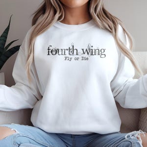 Fourth Wing Inspired Hoodie: Dragon Fantasy Bookish Graphic Pullover, Unisex Reader Gift
