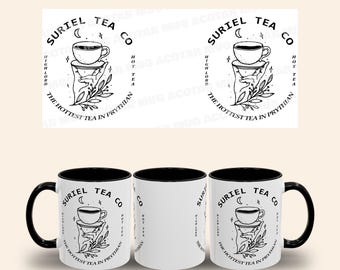 Suriel Tea Co Mug: Ceramic Coffee Cup, Tea Lover Gift