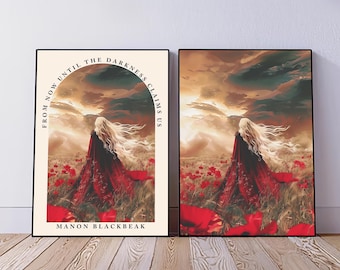 Manon Blackbeak-kunstprint: glazen troon, fantasiedecor (digitale download)