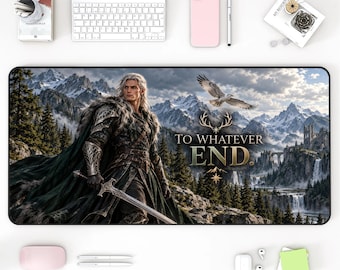 Rowan Whitethorn Desk Mat: Throne of Glass Fae Warrior Gaming Mouse Pad