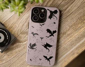 Vierte Flügel Inspirierte Handyhülle: Drachen Fantasy Geschenk für Bücherwurm