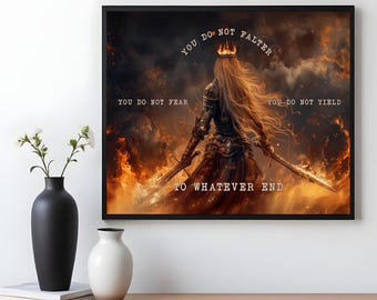 Throne of Glass Art Print: Aelin Bookish Wall Decor