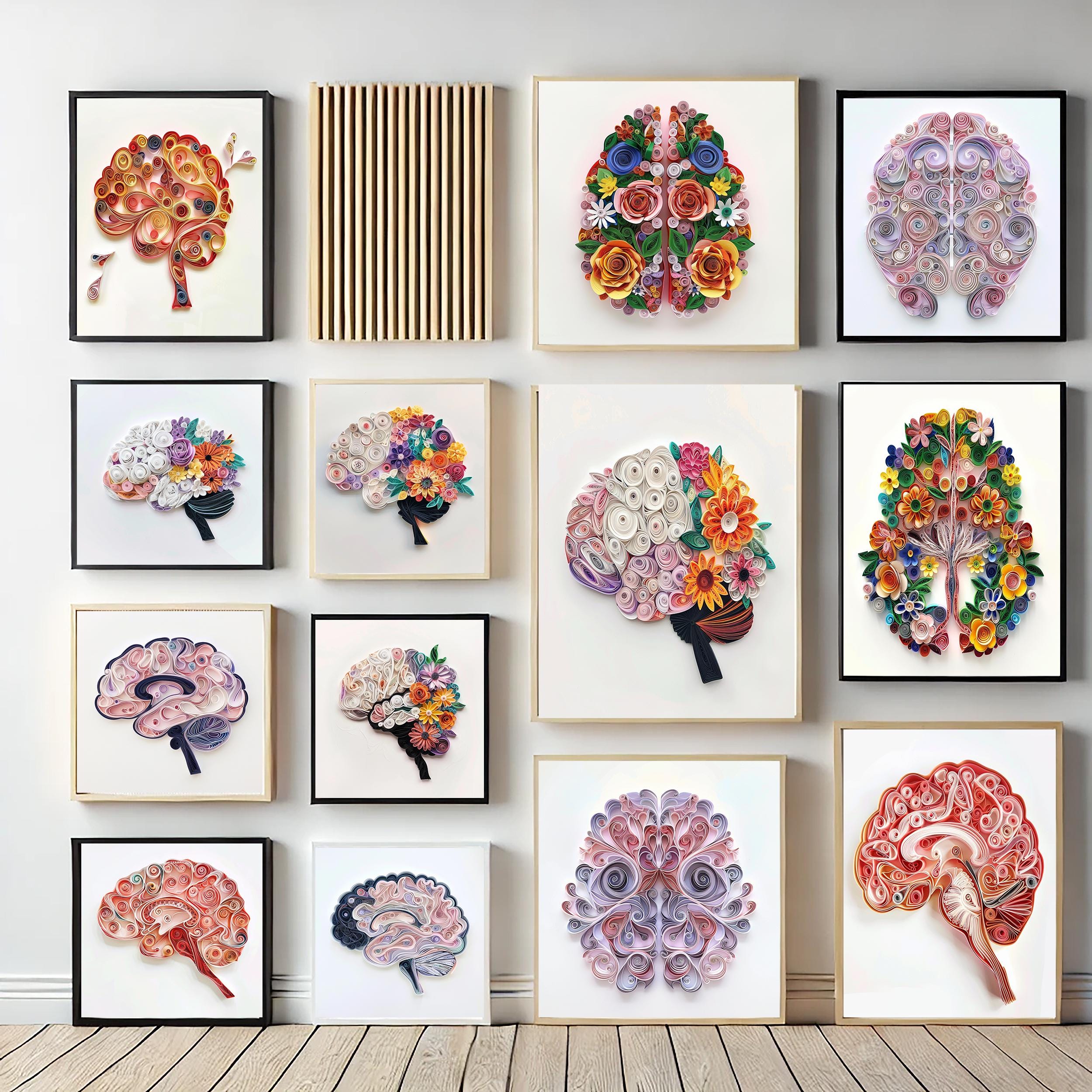 Paper Quilling Brain Clipart, Human Brain Paper Art, AI Generated ...