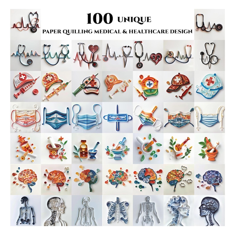Paper Quilling Design, Medical and Healthcare Theme, Clipart and Photo ...