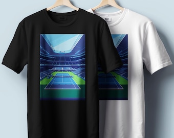 Camiseta Legacy del Abierto de Tenis de EE. UU. - Gráfico icónico de la cancha / Algodón grueso unisex