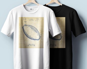 NFL Football Vintage T-Shirt – Ball Sketch Figure Graphic | Unisex Heavy Cotton