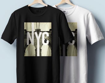 New York City Skyline T-Shirt – NYC Cityspace Graphic | Unisex Heavy Cotton