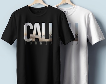 California State T-Shirt – Skyline Typography Graphic | Unisex Heavy Cotton