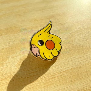 Cockatiel Enamel Pin | Cute Cockatiel Gifts, Kawaii Cockatiel Pin, Pet Bird Gift, Birb Merch