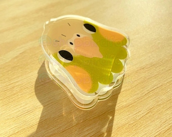 Cinnamon/Pineapple Green-cheek Conure Acrylic Clip | Cute Green Cheek Gifts, Kawaii Binder Clip, Pet Bird Gift, Birb Merch