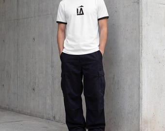 PALManX Los Angeles Ringer Shirt. LA Shirt. Los Angeles Shirt