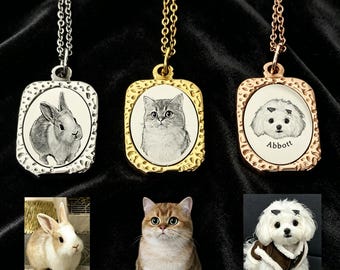 Custom Pet Memorial Necklace :Gift for a Beloved Pet's Passing
