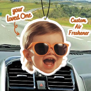 Custom Air Freshener,Picture Air Freshener, Air Freshener,Car Accessories for Boyfriend,Photo Freshener,Personalized Gift,Father's Day gift