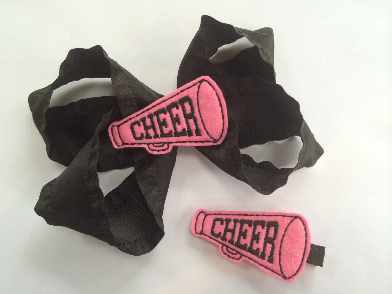 Pink CHEER Megaphone Embroidered Felt Applique Etsy