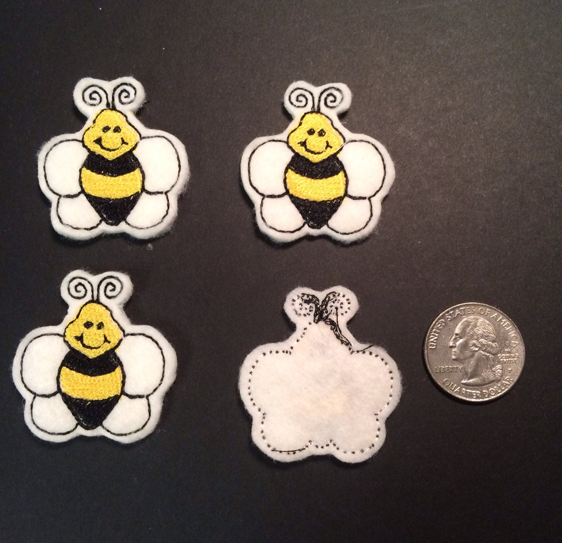Bumble Bee Embroidered Felt Applique Etsy