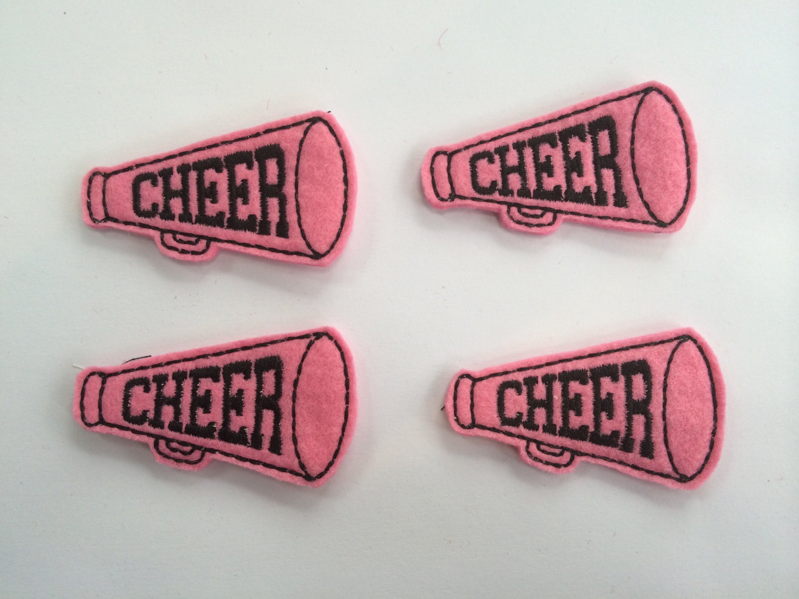 Pink CHEER Megaphone Embroidered Felt Applique Etsy