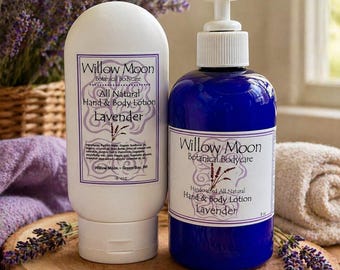 Natural Lavender hand and body Lotion - Handcrafted Moisturizing Body Cream with Botanical Oils