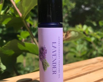 Lavender Aromatherapy Roll-On Perfume Oil, Calming Botanical Scent, Natural Essential Oil, Pocket-Size Aroma