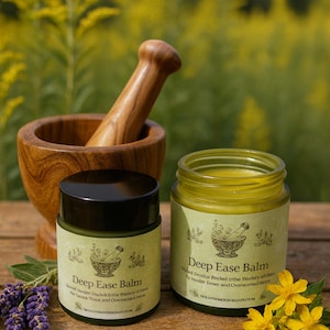 Deep Ease Balm, Herbal Balm for Sore, Tense, Overworked Areas | Plant-Based Support for Muscles, Joints and Everyday Aches