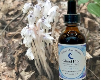 Wildcrafted Ghost Pipe Tincture | Fresh Plant Extract | Monotropa uniflora