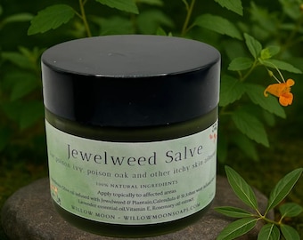 Jewelweed Salve for Outdoor Skin Care | Herbal Balm with Plantain, Calendula & Lavender
