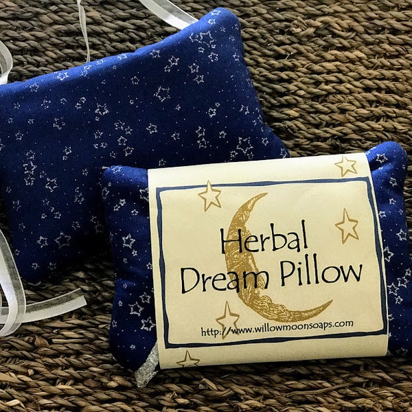 Herbal Dream Pillow ~ Restful sleep, Lavender, Mugwort, Hops ~ Willow Moon