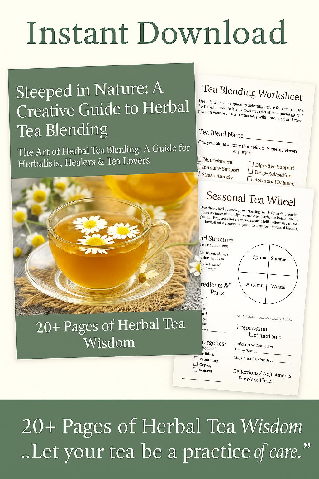 The Art of Herbal Tea Blending, Printable Herbal Guide for Tea Lovers ...
