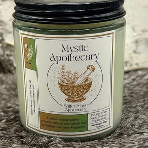 Mystic Apothecary Old world Scented Candle, Herbal Spice and Moss, Clean Burning Coconut Apricot Wax, Phthalate Free fragrance, 7.5 oz image 3