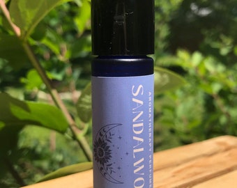 Aromatherapy roll on perfume oil Sandalwood, balancing, calming / willow moon
