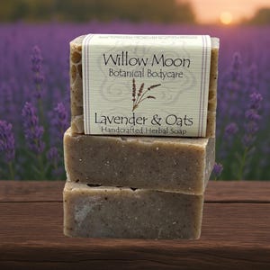 Lavender and Oats Handcrafted Olive oil soap ,Natural shea butter soap