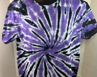 Purple and black tie dye shirt
