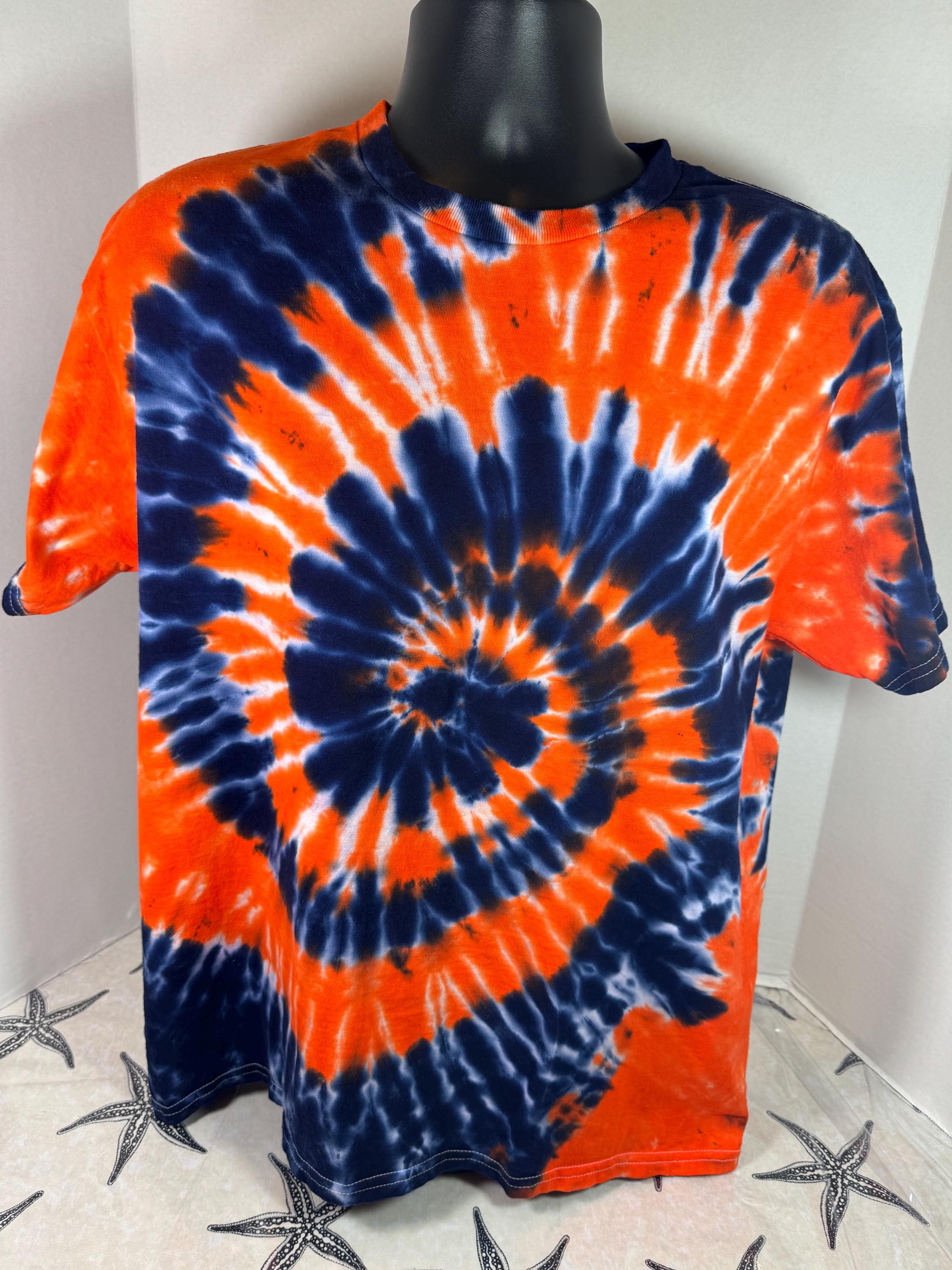 Old Navy Tie Dye Hoodie Orange Navy Tie Dye