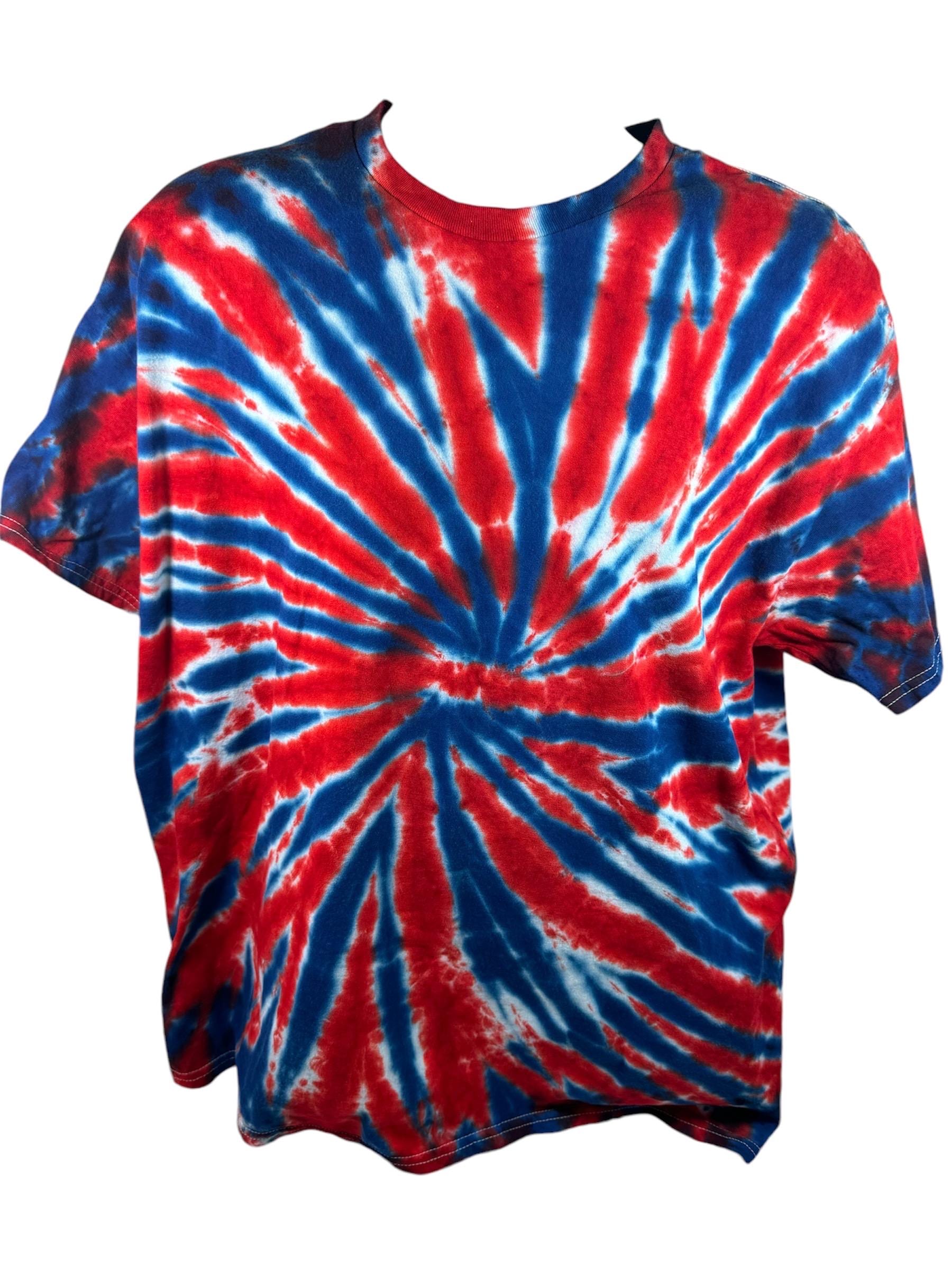 bleach tie dye red shirt