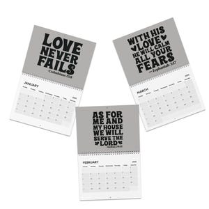 Inspirational Calendar 2025 - Faith Quotes Wall Calendar