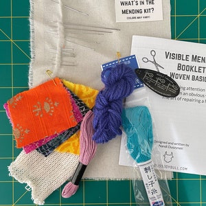 Mending Kit Hand Sewing Clothing Repair Starter Patch Pack Embroidery DIY Sewing Gift Visible Mending Kit