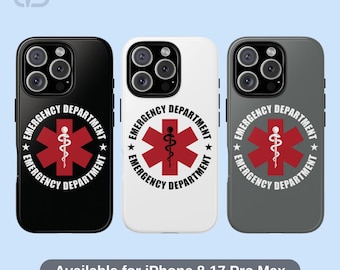 Emergency Department Phone Case for iPhone 8-17 Pro Max, EMT Gifts, Hospital Staff Accessories, First Responder Gear, Gift for Nurses, Nurse