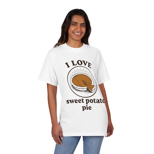I Love Sweet Potato Pie T-Shirt, Baumwoll-T-Shirt im Vintage-Look
