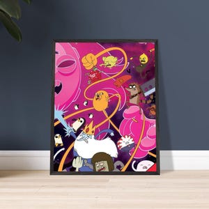 Adventure Time Regular Show Collab Premium Framed Poster