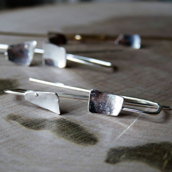 Snippets - mini threader earrings in sterling, copper, or gold fill - made to order