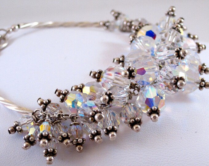 Caterpillar Bracelet Sterling Silver, Swarovski Crystal - Etsy