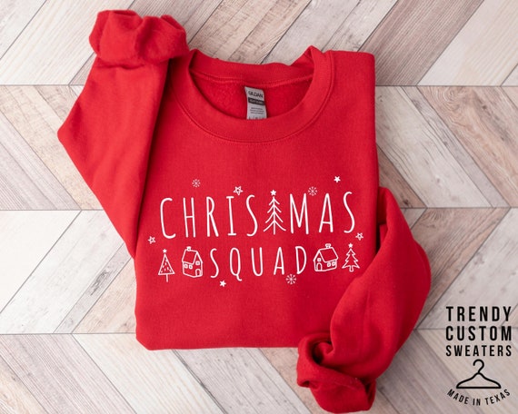 Christmas Squad Sweatshirt, Cozy Holiday Crewneck