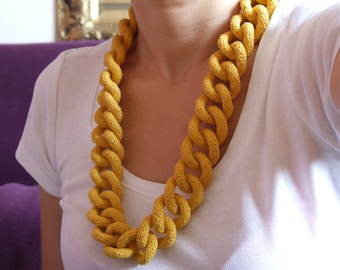 Curb Chain Crochet Necklace/Jewellery Pattern