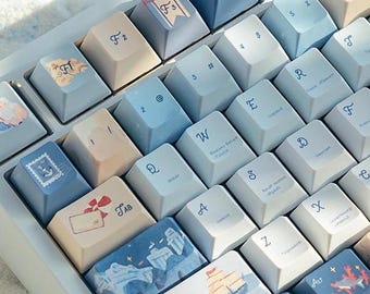 Treasure Map 138 Keycaps Set + Keycap Remover All-in-One - Cherry profile, Cute Keycaps, Custom Keycaps