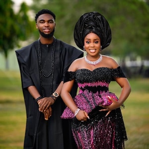 Luxury African bridal dress, Custom bridal dress, Igbo Bride, African clothing, African fashion, Ankara dress, Igbo wedding dress