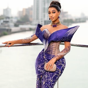 Luxury African bridal dress, Custom bridal dress, Igbo Bride, African clothing, African fashion, Ankara dress, Igbo wedding dress