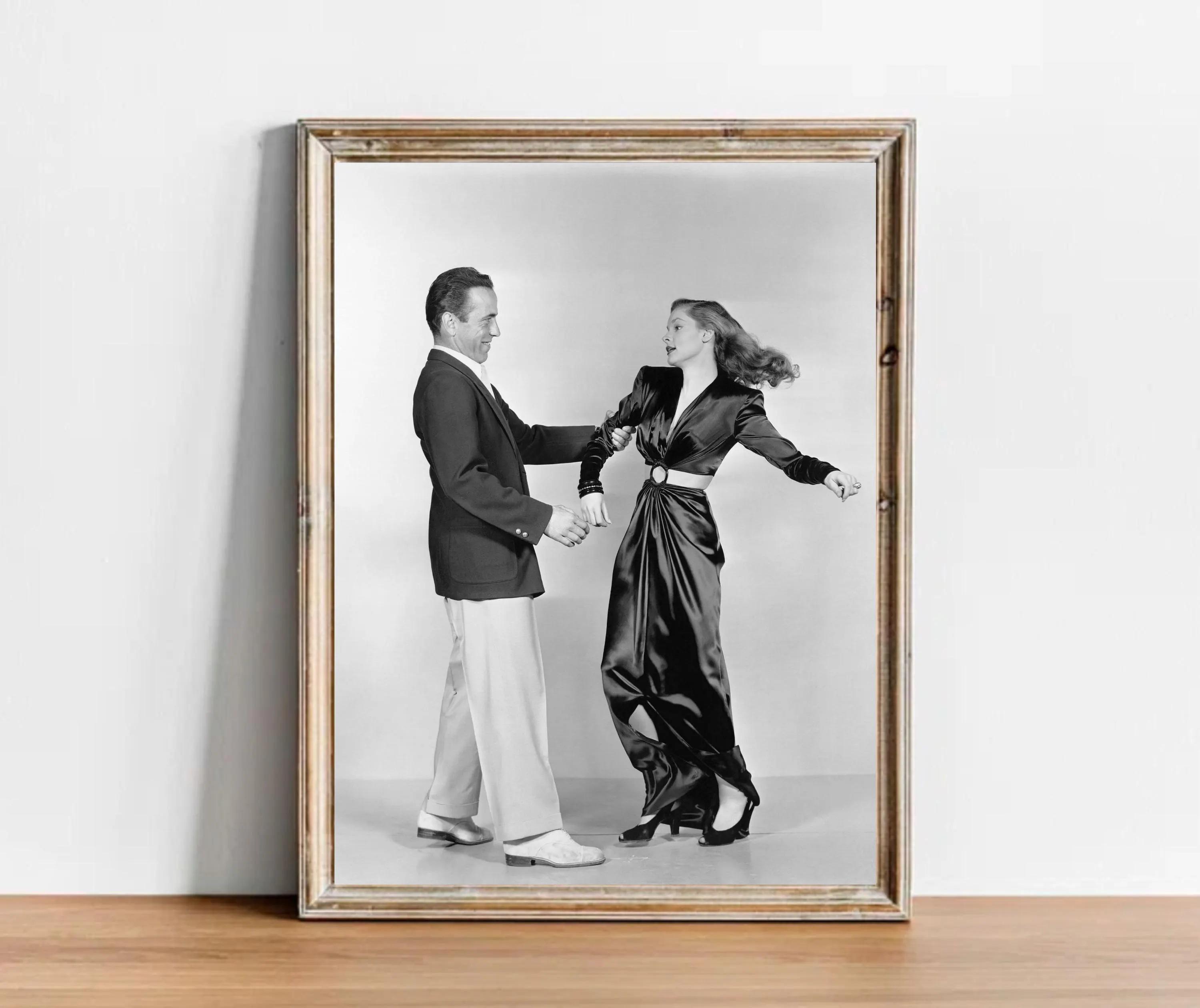 Lauren Bacall & Humphrey Bogart Vintage Photo Print: Classic