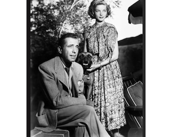 Stampa fotografica d'epoca di Lauren Bacall e Humphrey Bogart: poster classico di Hollywood
