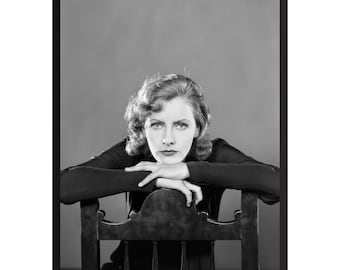Vintage-Fotodruck von Greta Garbo: Klassischer Hollywood-Glamour – Wandbild